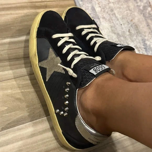Golden Goose Super-Star size 40 EUC Black/Silver - Picture 3 of 12